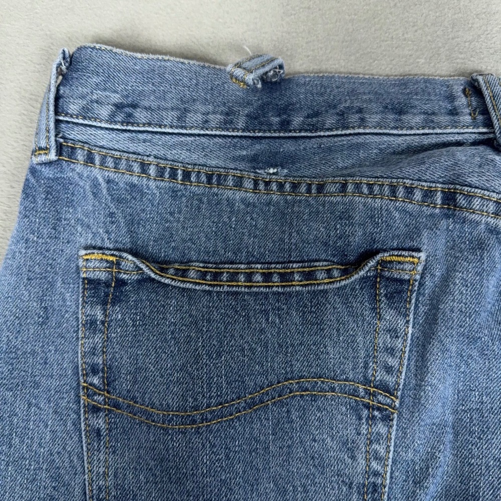 Lee Regular Fit Straight Leg Jeans Men's Blue Denim Medium Wash Cotton 38x28 - Picture 5 of 10